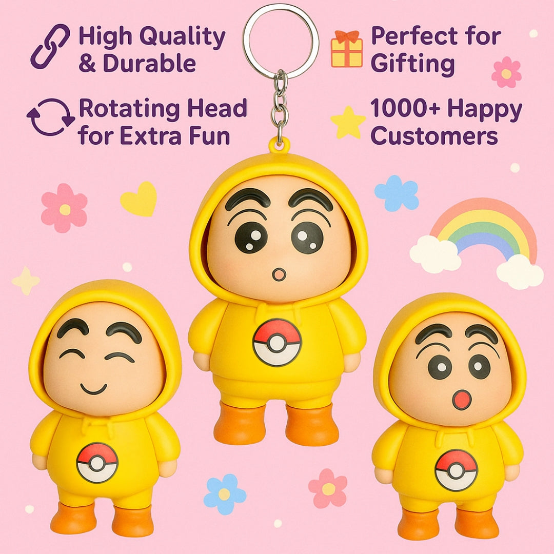 Shinchan Rotating Face Keyring